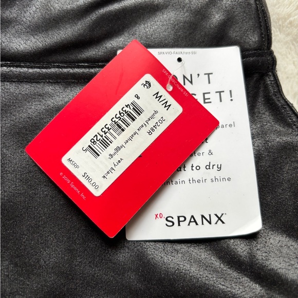 SPANX Women’s Moto Faux Leather Leggings - Picture 9 of 9